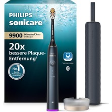 Philips Sonicare Diamondclean Prestige 9900 Elektrikli Diş Fırçası - Senseıq'lu Sonik Diş Fırçası, A3 Premium Hepsi Bir Arada Fırça Başlığı ve Gece Mavisi Şarj Kutusu (Model HX9992/12)