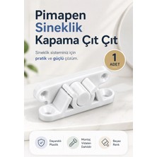 Arkhelais Sineklik Tutucu Aparat - Sineklik Çıt Çıt - Pimapen Pvc Kapı Pencere Kapama Mandalı Plastik 1 Adet