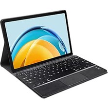 Samsung Galaxy Tab A9 Plus SM-X210 11 Inch Tablet Bluetooth Touchpad Klavye + Standlı Suni Deri Kılıf -Bkk5