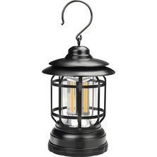 Kamp - Nostaljik LED Lamba - Kamp Lambası - Pilli