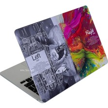 Macbook Air M1 Kılıf Yapıştırma Laptop Sticker Koruyucu Kaplama A2337 ile Uyumlu Brainnl Gri