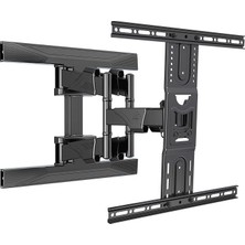 North Bayou Tv Duvara Montaj Döner Tv Braketi 45-75 Düz Ekran Tv Vesa Için Tam Hareket 600X400MM'YE Kadar Yük Kapasitesi TO100 LBS(45KG)