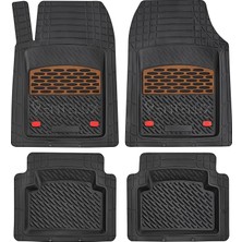 Caddy 2006-2007 Model ile Uyumlu 3D Havuzlu Kırmızı-Siyah Paspas