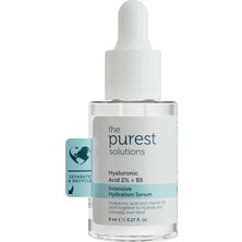 Purest Solutions Yoğun Nemlendirme ve Dolgun Görünüm Etkili Yenileyici Hyalüronik Asit Cilt Bakım Serumu, Seyahat Boy 8 ml