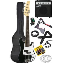 CBG-380BK 38 Inç 7/8 Ebat 10-14 Yaş Arası Genç ve Çocuk Için Amfili Bas Gitar Seti