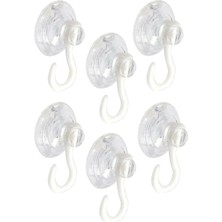Vantuz Öpücük 4 cm 6 Adet Büyük Kancalı Cam Vantuzu Pvc Vantuz Mutfak Banyo Pencere ve Kapı Camı Vantuzu