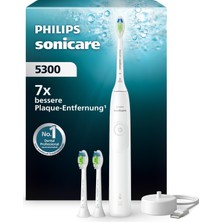 Philips Sonicare 5300 Elektrikli Diş Fırçası, 2 Yoğunluk Seviyeli Sonic Diş Fırçası, Basınç Kontrolü, Easystart, Smartimer ve Brushpacer, Beyaz, Model HX7108/04 [yeni Teknoloji]