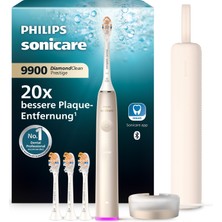 Philips Sonicare Diamondclean 9900 Prestige Elektrikli Diş Fırçası, Senseıq Teknolojisi ve Uygulamasıyla, 5 Fırçalama Modu, 3 Yoğunluk Seviyesi, Seyahat Şarj Kutusu, Şampanya, Model HX9992/44
