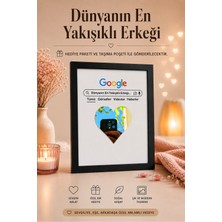 BirbeyStore Dünyanın En Yakışıklı Erkeği Sevgililer Günü Hediyesi Ahşap Aynalı Tablo Anlamlı Hediye