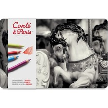 Conte a Paris : Pastel Kalem Seti : 24 Renk (Metal Kutu)