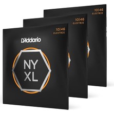 NYXL1046-3P Elektro Gitar Tel Seti, 3 Lü Regular Light