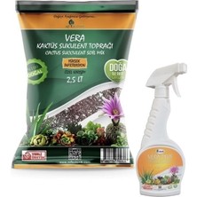 Botanik Kaktüs Sukulent 2 Li Bakım Seti - Kaktüs Toprağı ve Vitamin Besini