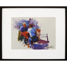 Muguetarts Tavla Sever Orjinal Guaj Boya Tablo - Mehmet Najafzadeh Eseri 47X38 cm