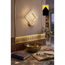 Yakamoz Model Gold Kristal Salon Mutfak Yatak Çocuk Odası Pilli Aplik