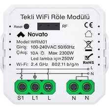 Tuya Uyumlu Tekli Wifi Akıllı Anahtar (10A - 220V Röle) - Tek Çıkışlı, Anahtar Girişli, Google Asistan, Alexa Destekli Switch