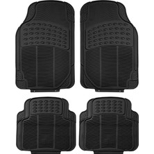 Paspasları Siyah Evrensel Uyumlu Ağır Hizmet Kauçuk Tüm Hava Şartlarına Karşı Koruma Için Çoğu Araba, Suv ve Kamyona Uyar, 4 Parça (Tam Set Kesilebilir) Fh Grup F11305BLACK