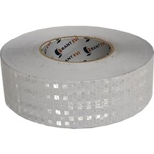 Evi Reflektif Bant Beyaz 5CMX5MT Reflektör Bant Beyaz Ikaz Bandı (5cm x 5m)