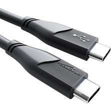 – Usb-C Kablosu, USB 2.0 – 1 M (Usb-C - Usb-C, Veri Kablosu/şarj Kablosu, Güç Dağıtımı ile 480 Mbit/s ve 100 W'a Kadar Şarj Akımı/pd 3, Entegre Çip, Siyah)