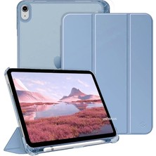 11.nesil A16 11INÇ/10.NESIL 10.9inç ile Uyumlu Kılıf Flip Cover Kalem Bölmeli Pc Case Gökyüzü Mavisi