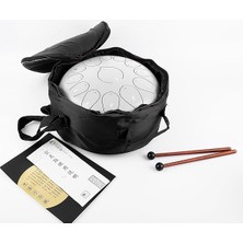 JTN-1213 13 Ses Ton Çelik Handpan Tongue Davulu, 12 Inç, Beyaz