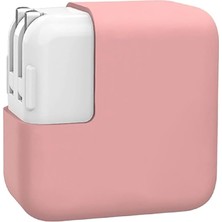 MacBook Şarj Adaptör Kılıfı Silikon 70W 45W Magsafe 1-2 Usb-C Uyumlu A3434 A3426 A3401 A3112 A2992 A2918 A1466 A1465 A1369 A1370 | Ince Esnek Koruyucu Kapak Pembe