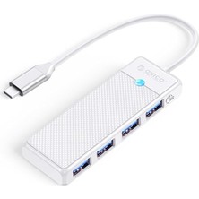 4 Portlu Type-C To USB 3.0 Yüksek Hızlı 5gbps Hub Çoklayıcı Beyaz