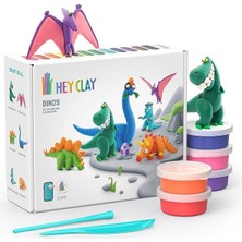 Clay Dinozorlar Seti - Çocuklar Için Hava ile Kuruyan ve Şekil Alan Kil - 15 Kutu Kil Seti ve Şekillendirme Aletleri - 5-7 Yaş Çocuklar Için Dinozor Oyuncakları