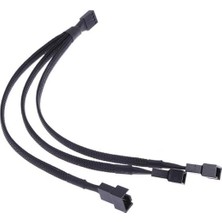 5353 3'lü Fan Çoklayıcı 3 Port Y Pwm 4 Pin Splitter Çoklayıcı Switch Örgülü Kablosu (5353-3'LÜ)