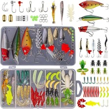 78 Parça Rapala Jig Sahte Olta Yem ve Aksesuar Seti Tatlı ve Tuzlu Su Uyumlu