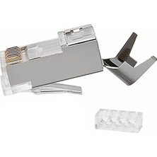 Tkz 2942 Cat7 RJ45 Metal Ethernet Konnektörü Jack Cat7 U/ftp & S/ftp ve CAT6A S/ftp & U/ftp Tipi Uyumludur (5)