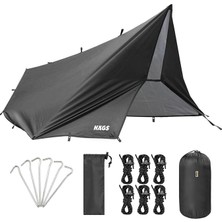 Su Geçirmez Tarp Tente Gölgelik Örtü, 4 Mevsim Taşınabilir Örtü Branda Outdoor Açık Hava Kamp Seyahat Tente Branda Barınak Yağmurluk, Güneşlik Karavan Yan Tente Çadır 300X300 cm Siyah