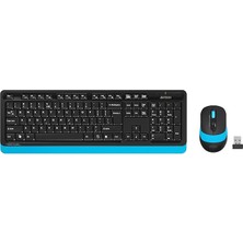 Tech FG1010 2.4g Q Türkçe Fn-Multimedya Klavye+Optik 2000DPI Mouse Siyah/mavi Kablosuz Set