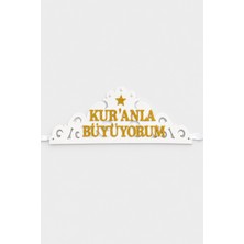 Aydede Oyunevi Kuran Tacı Keçe Kuranla Büyüyorum Kurana Geçme Tacı Beyaz
