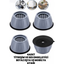 Destpak 4 Adet Titreşim Engelleyici Ayak - Kaymaz Beyaz Eşya Mobilya Altlığı Ayağı - Sert Kaliteli Plastik Ses Giderici Ayak