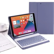 Ipad Air 11 6/5/4 Nesil M1/m2 2024 Çipli ile Uyumlu Bluetooth Türkçe Q Klavyeli Kılıfı Tablet Değildir), Lavender