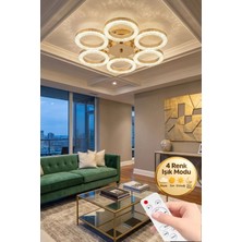 Zero Model Gold Kumandalı 6"lı Ledli 3 Renk Modu Kristal Salon Mutfak Yatak Çocuk Odası Avize