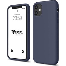 iPhone Kılıf Ince Sıvı Silikon 3 Katmanlı Tam Kaplamalı Yumuşak Jel Kauçuk Kılıf Kapak (Lacivert, iPhone 11)