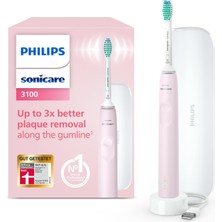Philips Sonicare 3100 Elektrikli Diş Fırçası, Sonik Diş Fırçası, Basınç Kontrolü ve Zamanlayıcı, Seyahat Çantası, Sugar Rose, Model HX3673/11