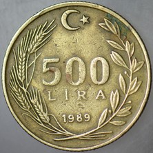Banknoting 500 Lira 1989.