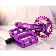 Evo Mtb Tekli Renkli Aynakol 34T Karemil + Çivili Platform Pedal
