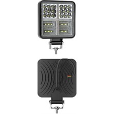 Ekolmaks Off Road Çalısma Lamba Kare 59 LED Beyaz-Turuncu 12-30 Volt