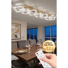Luvia Model 7"li Gold 3 Renk Modu Yemek Masası Oturma Çocuk Yatak Odası Modern Ledli Avize