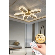 Eclipse Model 5"li Gold Kumandalı 3 Renk Modu Ledli Modern Tavana Sıfır Salon Mutfak Yatak Odası LED Avize