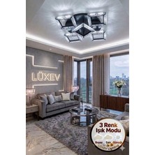 Yakamoz Model 5"li Kumandalı Siyah 3 Renk Modu Ledli Modern Tavana Sıfır Salon Mutfak Çocuk Yatak Odası LED Avize