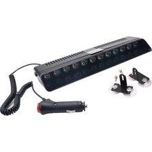 Ekolmaks Cam Içi Çakar Lamba Kırmızı-Mavi 12 LED 12V Fonksiyonlu