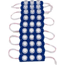 Ekolmaks Parmak Lamba 3 Ledli Mavi     12V  (10 Lu) Set