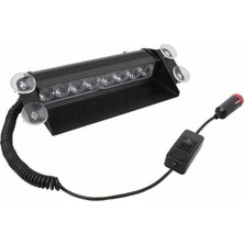 Ekolmaks Cam Içi Çakar Lamba Beyaz 8 LED 12V Fonksiyonlu 27 cm