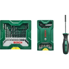 Bosch - X-Line 15 Parça Delme & 25 Parça Vidalama Ucu Seti + Tornavida