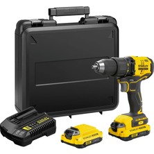 Stanley 18V 1.5AH V20 Çift Akülü Kömürsüz Darbesiz Matkap