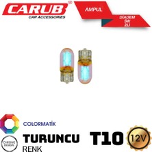 Ekolmaks Ampul Diadem  12V T10  Krom Turuncu 2 Li